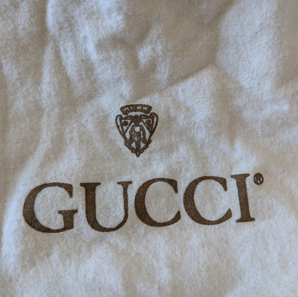 Gucci Vintage Ophidia Sherry Line GG Monogram Supreme  Navy Blue Red Web Clutch - Picture 10 of 14